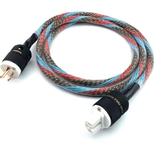 Antique Hi-End HiFi Audio Power Cable - Pure Red Copper Plug US / EU Version
