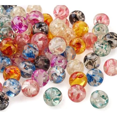 6mm-17.5mm Mixed Color Resin Beads Imitation Amber Round Beads for DIY Jewelry Necklaces Bracelets Earring Accessories Making