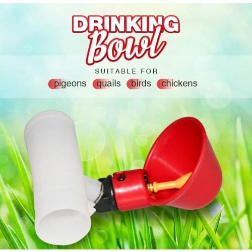 1PCS Chicken Quail Hanging Water Cups Nipple Drinking Bowl Birds Water Bowl Drinker Cups for Backyard Automatic Poultry Dropship