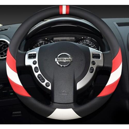 Car Steering Wheel Cover for Nissan Versa Almera Primera Tiida Terrano Qashqai J10 350z Kicks Patrol Murano NV200 Xtrail