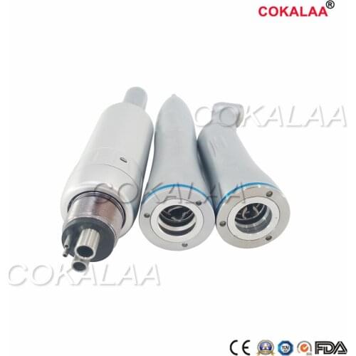 COKALAA Dental Low Speed Handpiece Kit Turbine Straight Contra Angle Air Motor Inner Water Spray 2/4Holes Available