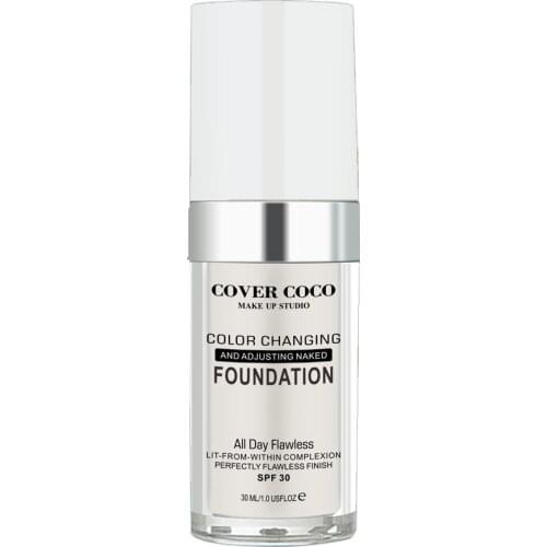 Color Changing And Adjusting Naked Foundation 30ml Color Changing Liquid Foundation Oil-control Concealer Cream Hydrating Long