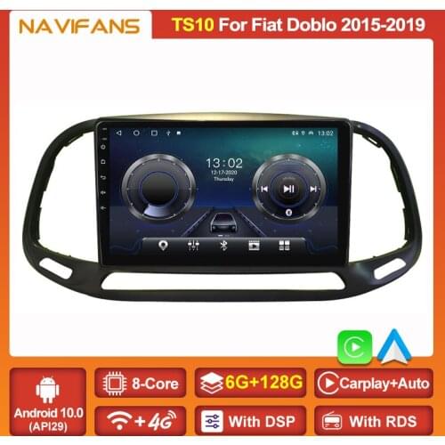 DSP Android 11 Car GPS Navigation For Fiat Doblo 2015-2020 Carplay Auto Radio Video Stereo DVD Player 4G LTE WIFI BT IPS Screen