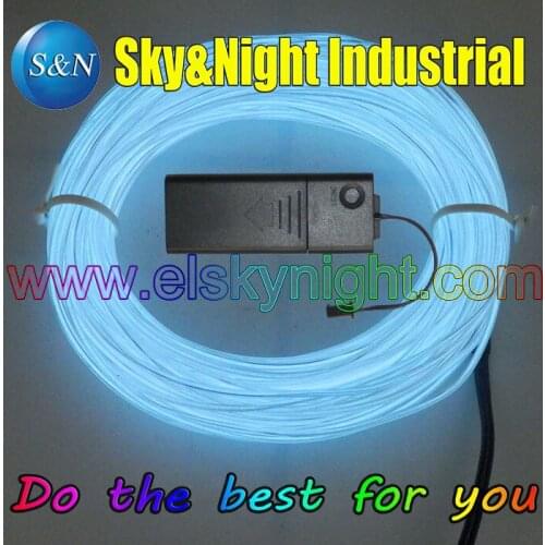 Electroluminecent Wire/Neon EL Wire 3M(1.4mm)+3V Inverter-White +Free Shipping