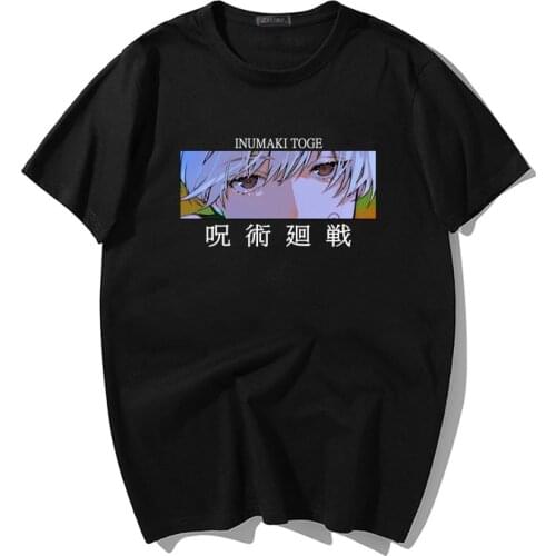 T Shirt Hip hop Men Women Jujutsu Kaisen Inumaki Toge Anime Tops Oversized Graphic Clothes Tee Harajuku Japanese Manga T-shirt
