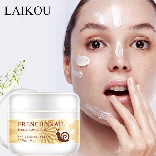 50g Snail Face Cream Anti-Aging Day Cream Fine Lines Collagen Hyaluronic Acid Moisturizing Nourishing Whitening Skin Care LAIKOU