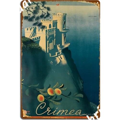 Crimea Vintage Travel Poster Metal Sign Club Party Plates Mural Design Tin Sign Posters
