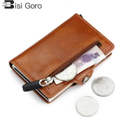 2021 Coin PU Leather Card Holder Safety Multifunctional Card Case Short Card Wallet for Men and Women RFID Blocking Money Bag