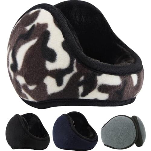 Fashion Foldable Men Women Polar-fleece EarMuffs Winter Warm Soft Thicken Ear Cover Warmer Protector Earflap Adult Earmuffs