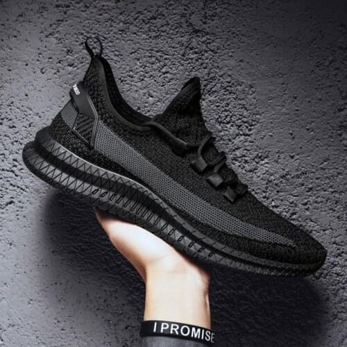 Mens shoes flying shoes fashion mesh shoes casual sports shoes breathable running shoes 2021 summer new style