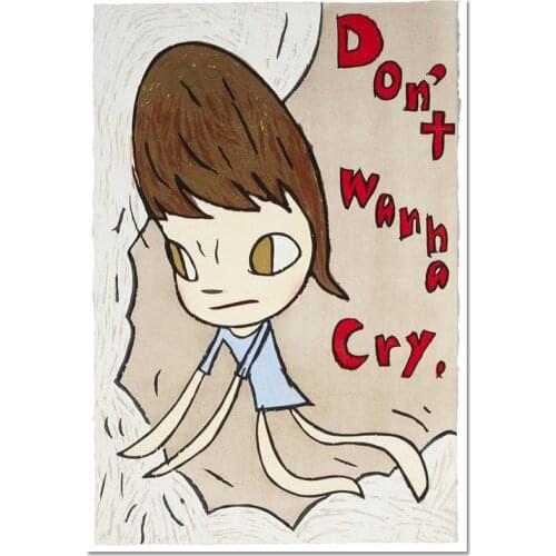 New Arrival Custom Yoshitomo Nara Poster Home Decoration Fashion Silk Fabric Wall Poster Customize Poster 27X40cm30X45cm