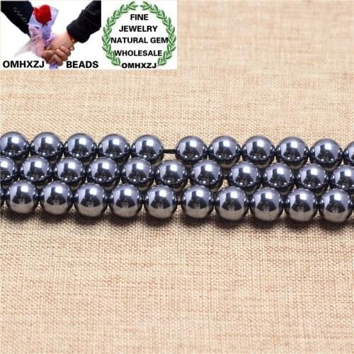 OMHXZJ Wholesale ZB277 46810121416mm DIY Bracelet Necklace Jewelry Making Accessories Natural Stone Fine Terahertz Round Beads