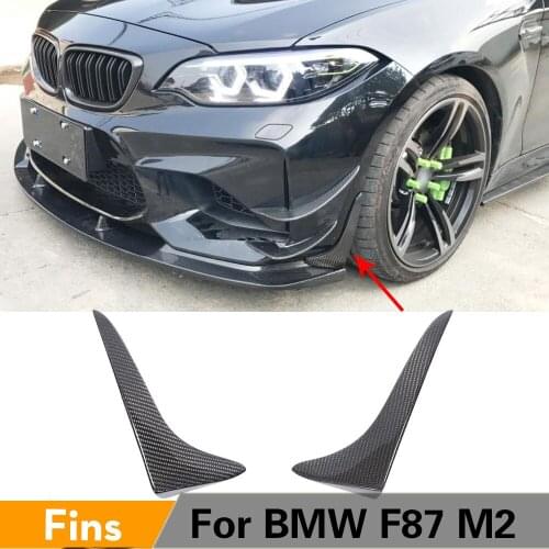 Carbon Fiber Front Bumper Lip Spoiler Splitters For BMW F87 M2 M2C Competition 2016 - 2020 Cupwings Winglets