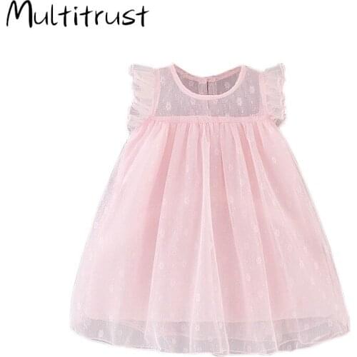 Girls Princess Dress Summer Baby Toddler Vestidos White Girl Children Lace Mesh Clothes Kids Party Wedding Dresses For Girls