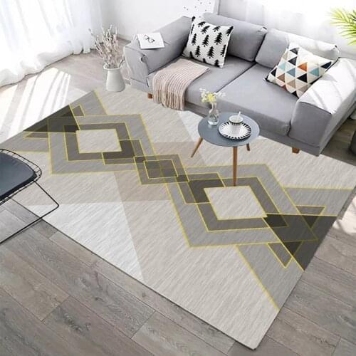 Modern Style Simple Geometric Pattern Large Area Carpet Sofa Living Room Bedroom Childrens Room Door Mat