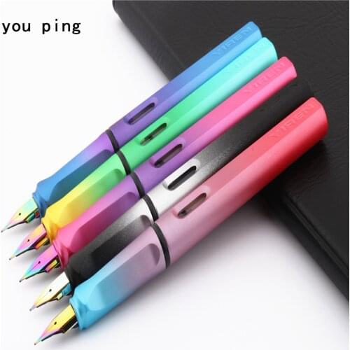 Fashion color High quality 405 School student office Supplies 0.38/0.5mm Art Nib Fountain Pen New