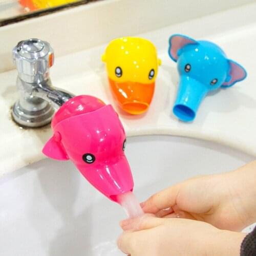 Cute Cartoon Animal Faucet Extender Durable Silicone Kids Toddler Sink Child-assisted Baby Hand Washer Kids Bathroom Accessories