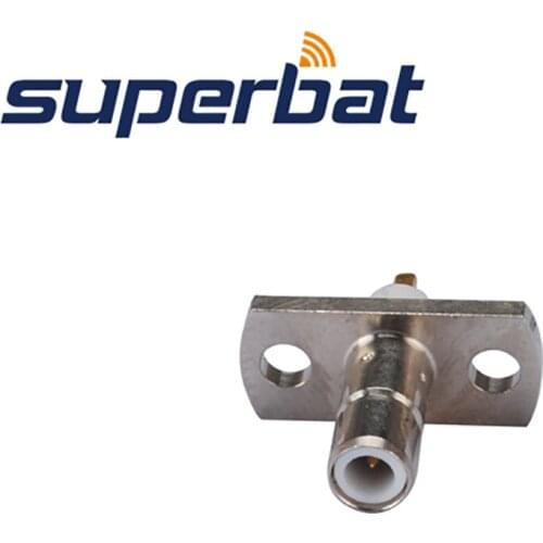 Superbat 10pcs SMB 2 hole Panel Mount Jack with Short Dielectric and Solder Post RF Connector