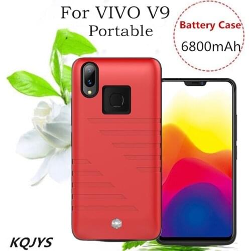 KQJYS 6800mAh External PowerBank Battery Charger Cases For VIVO V9 Portable Battery Charging Power Case For VIVO V9 Battery Case