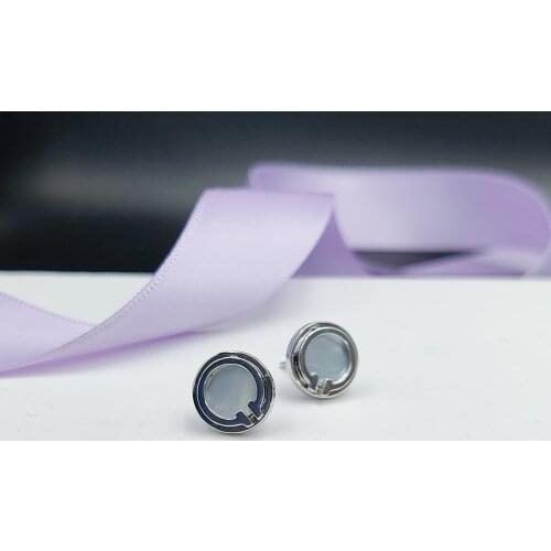 1:1 S925 Sterling Silver Womens Earrings Classic T-TWO Series Round Mother-Of-Pearl OL Style Luxury Party Jewelry Gift