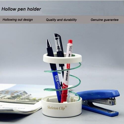 1PC Fashion Originality Multicolor Pen Holder Desk Storage Container Hollow Pencil Case Office Stationery Supplies