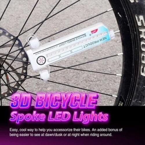 1Pcs Bicycle Bike Tyre Tire Wheel Spoke Lights 16 LED Flash Spoke Light Lamp Outdoor Cycling Lights Cycling Accessories Tools