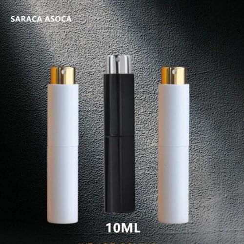 10ML ABS Plastic Shell Rotatable Perfume Refillable Bottles Lipstick Tube Packaging Cosmetics Sprayer Bottles 30pcs/lot