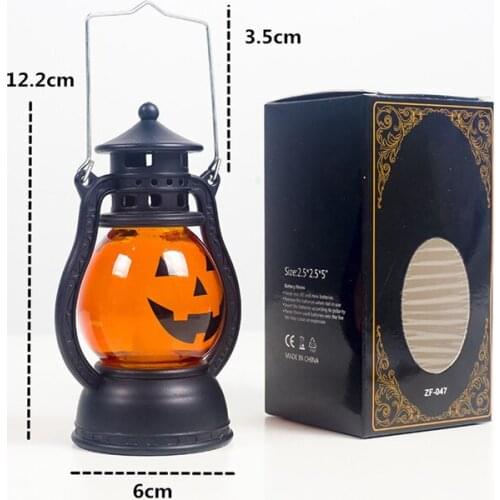 10pcs 3 years warranty Halloween Party Light Pumpkin Lantern Oil Lamp Wind Light Dazzling Toys for Home Bar School Decoration