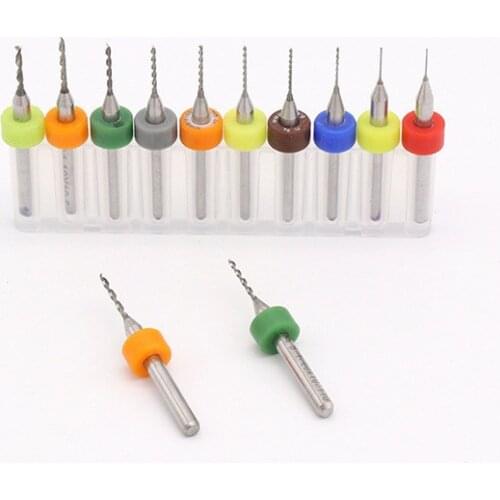 10pcs/lots Carbide small drill bits PCB drill bit Carving bit for PCB, SMT, CNC, mold, engraving 0.1-3.0mm