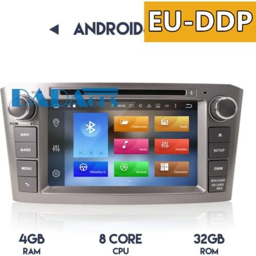 2 DIN Android 8.0 7.1 Car DVD Player GPS Navigation for Toyota Avensis 2002-2008 T250 Radio Car Stereo Vehicle Video Audio Video