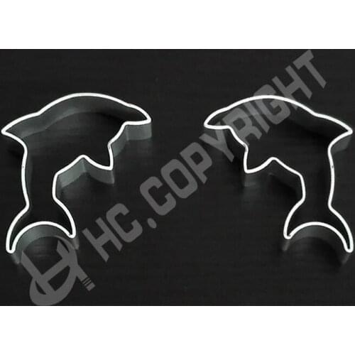 2PC/SET Dolphin Shape Cookie Cutter Baking Mould Biscuit Mould Fondant Mold Cake Decorating Tool Metal