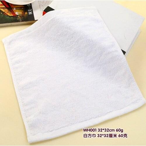 32X32CM Face Towel Small Towel 60g Hand Towel Hotel White Cotton Towel Cotton Washcloth for Women free shipping