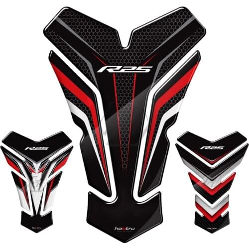 3D Resin Motorcycle Tank Pad Protector Sticker Case for Yamaha YZF-R25 R25 Tankpad