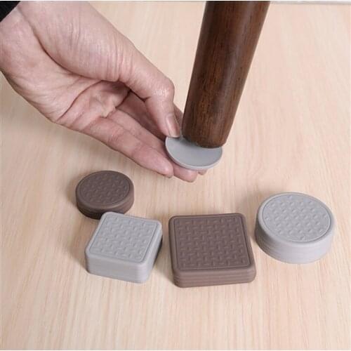 4/8pcs Home Chair Leg Caps Rubber Feet Protector Floor Anti Scratch Pad Furniture Electrical Appliances Non-Slip Feet Mat