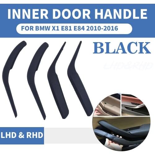 4PCS/set LHD RHD Black Front Rear Left / Right Car Interior Door Handle Inner Pull Trim Cover Armrest For BMW X1 E84 10-2016