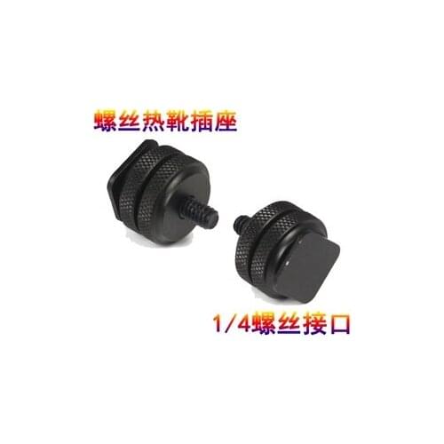 5 PCS Shoe Adapter Tripod Screw Threaded Stud of 1/4" Flash Hot Shoe Mount Adapter DSLR Camera Accessories