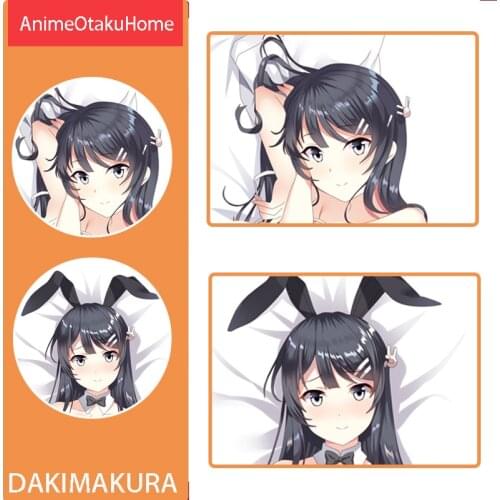Anime Seishun Buta Yarou Sakurajima Mai Sexy Lovely Girl Throw Pillow Cover Hug Pillowcase Otaku Bedding Decoration Dakimakura