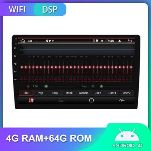 Car Radio Android 10.0 PX6 System With DSP 4gb+64gb Autoradio 1 Din Wifi BT Mirror Link SWC RDS Camera 9/10inch Car Stereo