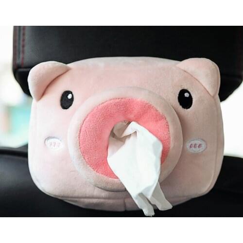 Car Tissue Box Plush Animals Cute Napkin Tissue Paper Holder Car Styling Portable Paper Package Case Napkin Paper Holder