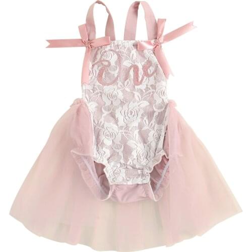Baby Floral Embroidery Romper Dress Sleeveless Square Collar Backless Jumpsuit with Bow-knot