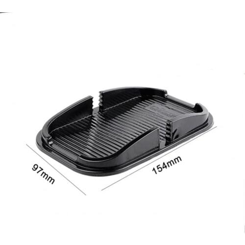 Eco-friendly Reusable Phone Holder Single Slot Anti-slip Black Universal Dashboard Phone Pad Mat for Car Interior Accessories