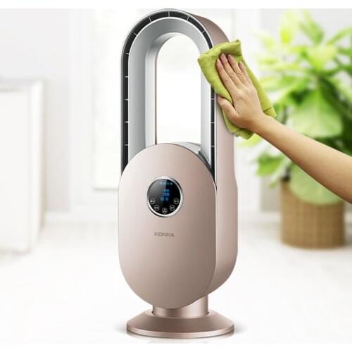 KONKA 220V Leafless Electric Fan Household Floor No Leaf Fan Dormitory Desktop Tower Fan Portable Remote Control Fan