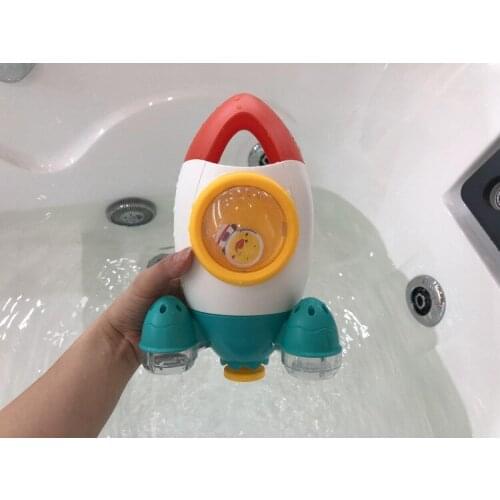 Bath toys play in summer in Bathroom Water Playing Toy Rocket Fountain Water Spraying Rotary Spraying Beach Toy new year gift