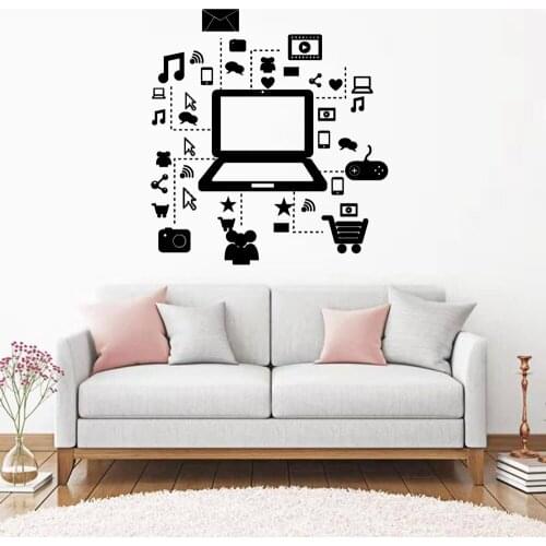 Personality creative design music staff wall stickers bedroom music room decoration vinyl wall stickers DW8468