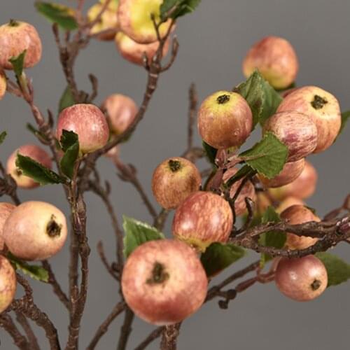 60cm 11 Heads Home Decor Fruit Orange Apple Lemon Tree Emulate Bonsai Simulation Decorative Artificial Flowers Fake Green Pot