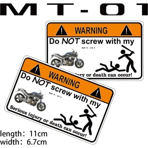 KODASKIN Motorcycle Cheap 2D Creative Warning Sticker Decal for YAMAHA MT-01