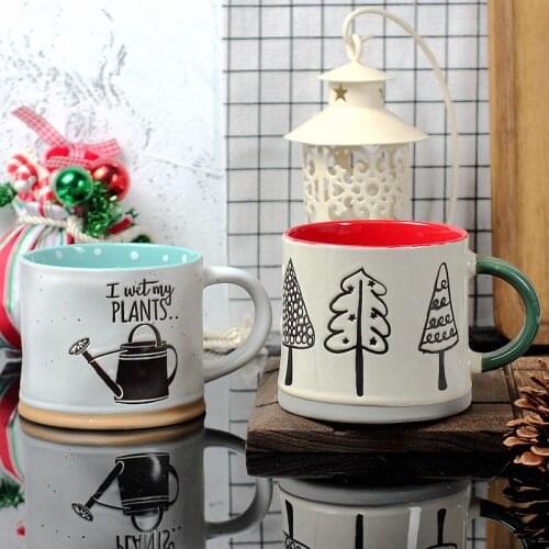 Nordic Creative Mug Lovely Personality Breakfast Family Coffee Cup Milk Cup Afternoon Tea Office Gift