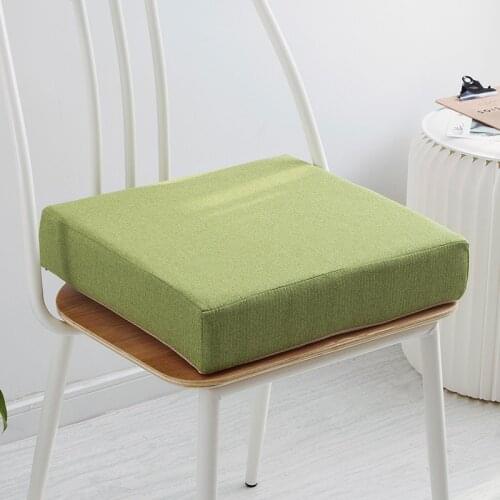 Square Thicken 35D High-density Sponge Cushion Living Room Sofa Linen Cushion Chair Back Cushion Thickness Office Chair Mat