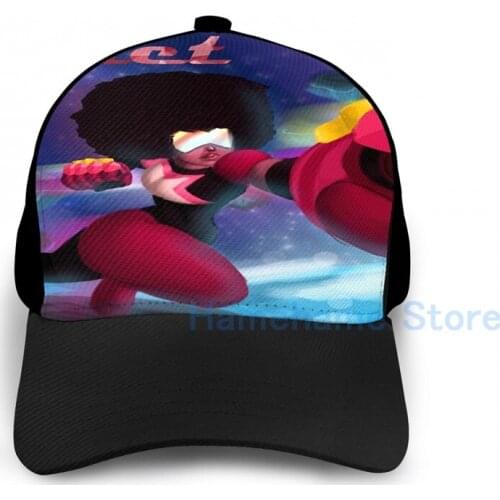 Fashion Steven Universe Garnet(2) Basketball Cap men women Graphic print black Unisex adult hat