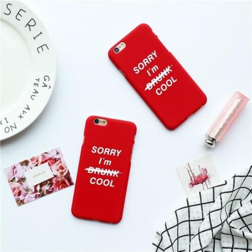 Fashion Letter Sorry Phone Case for coque iphone 7 Ultra Thin Matte Protection Case For iPhone 6 plus case for Iphone 8 Cover